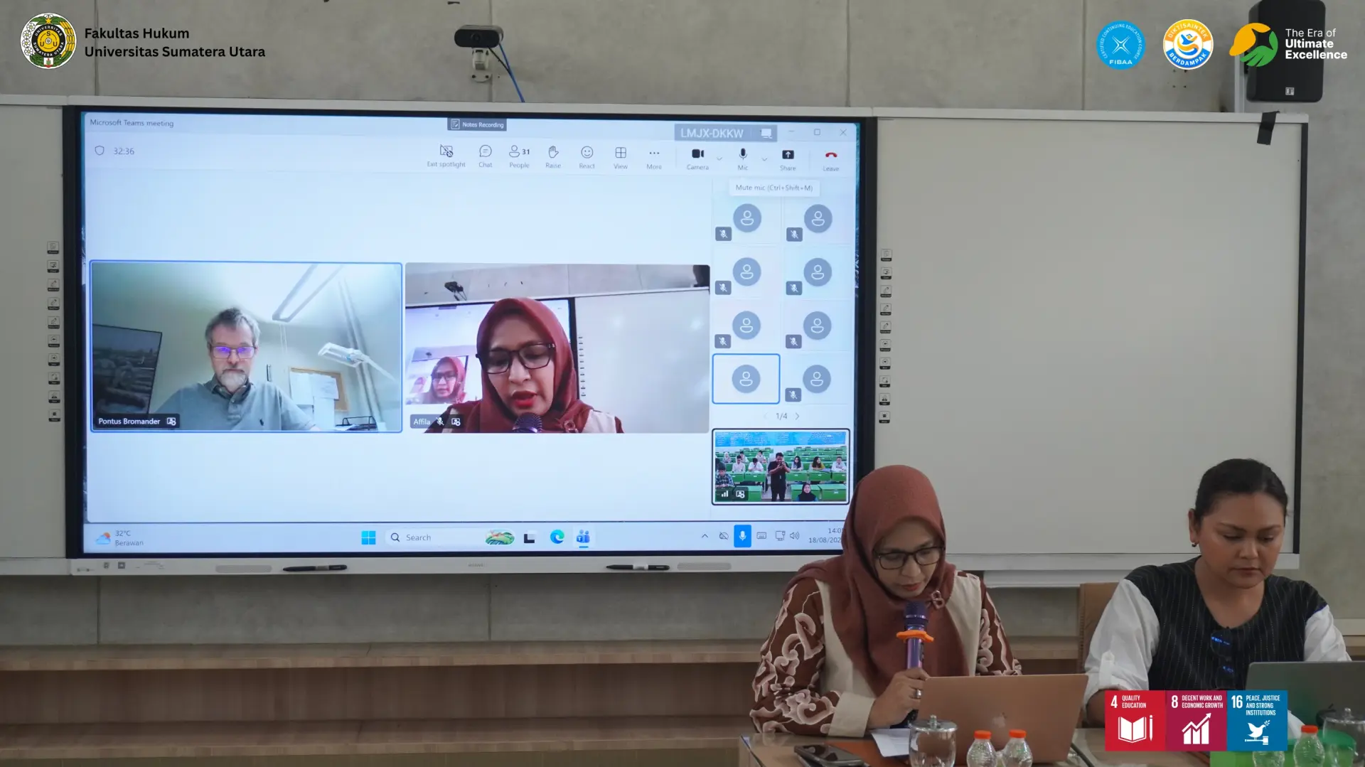 Kuliah Umum Internasional, Hakim Pengadilan Ketenagakerjaan Swedia Bagikan Perspektif Global Hukum Ketenagakerjaan di FH USU